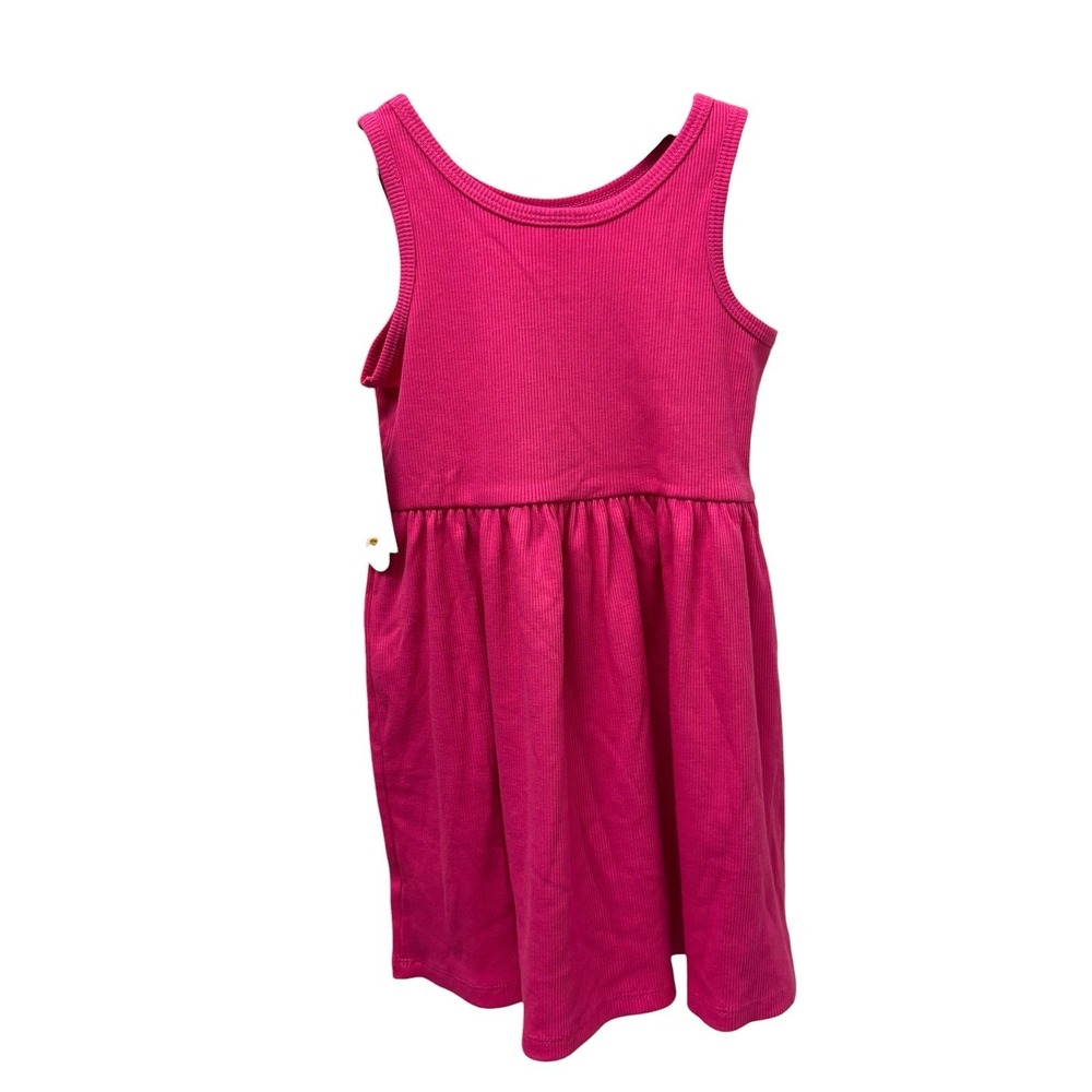 4T girls Hot Pink Summer No Sleeve Dress NWT Cat & Jack - Picture 2 of 6